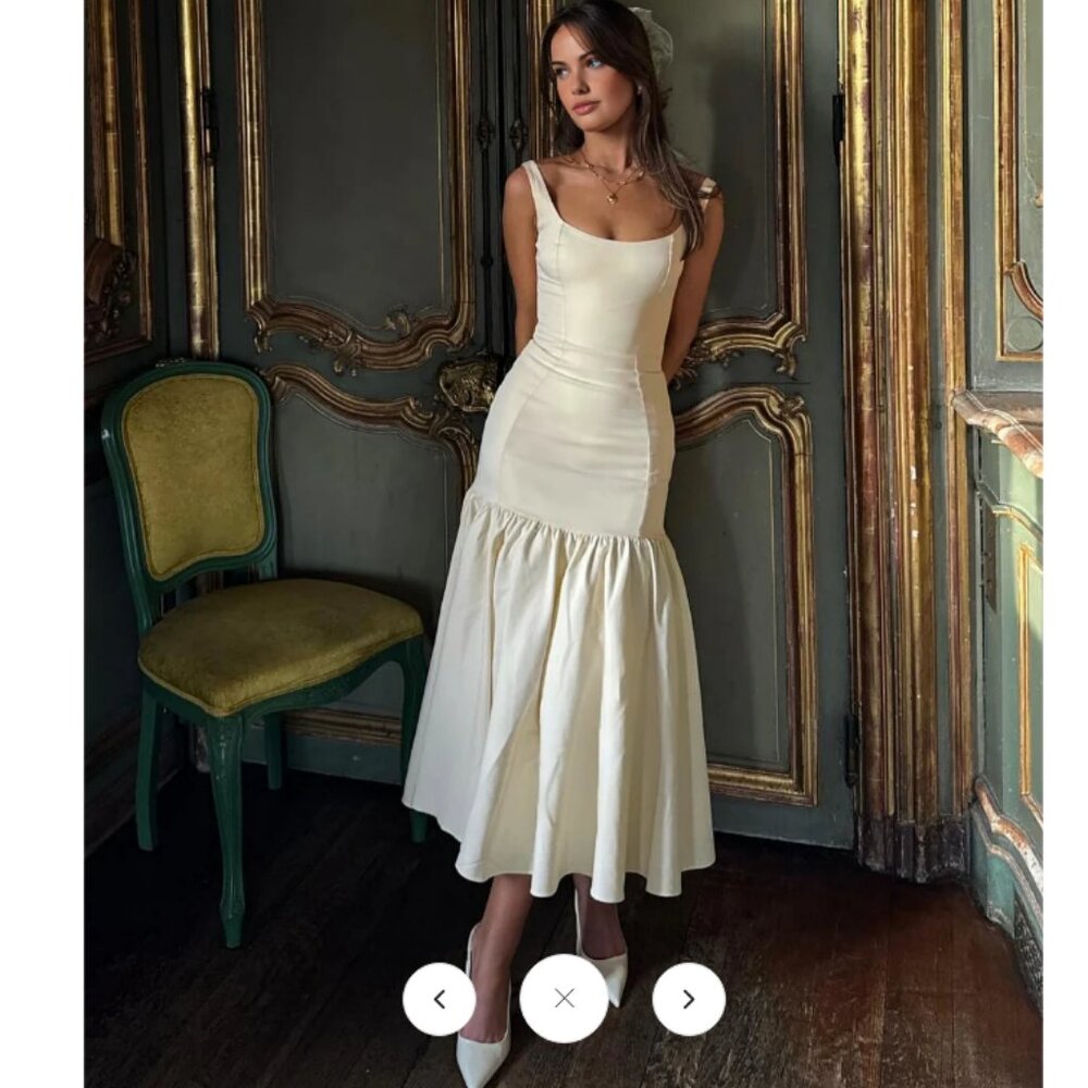 The Commense Ruffle Long Cami Sundress - Size Small